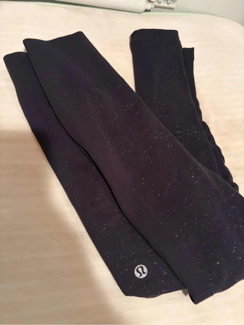 lululemon athletica Black Leggings with Silver Speckle